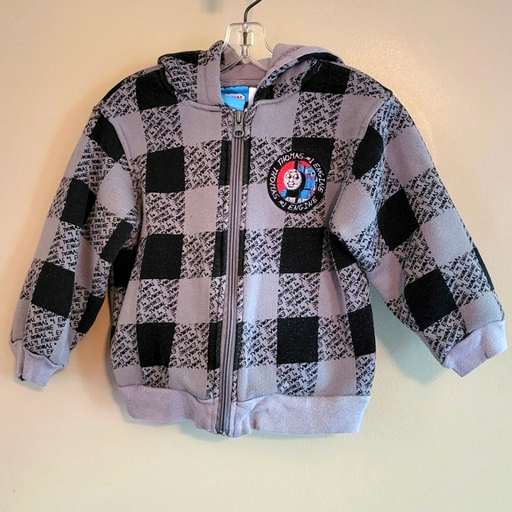 Thomas & Friends plaid zip up hoodie